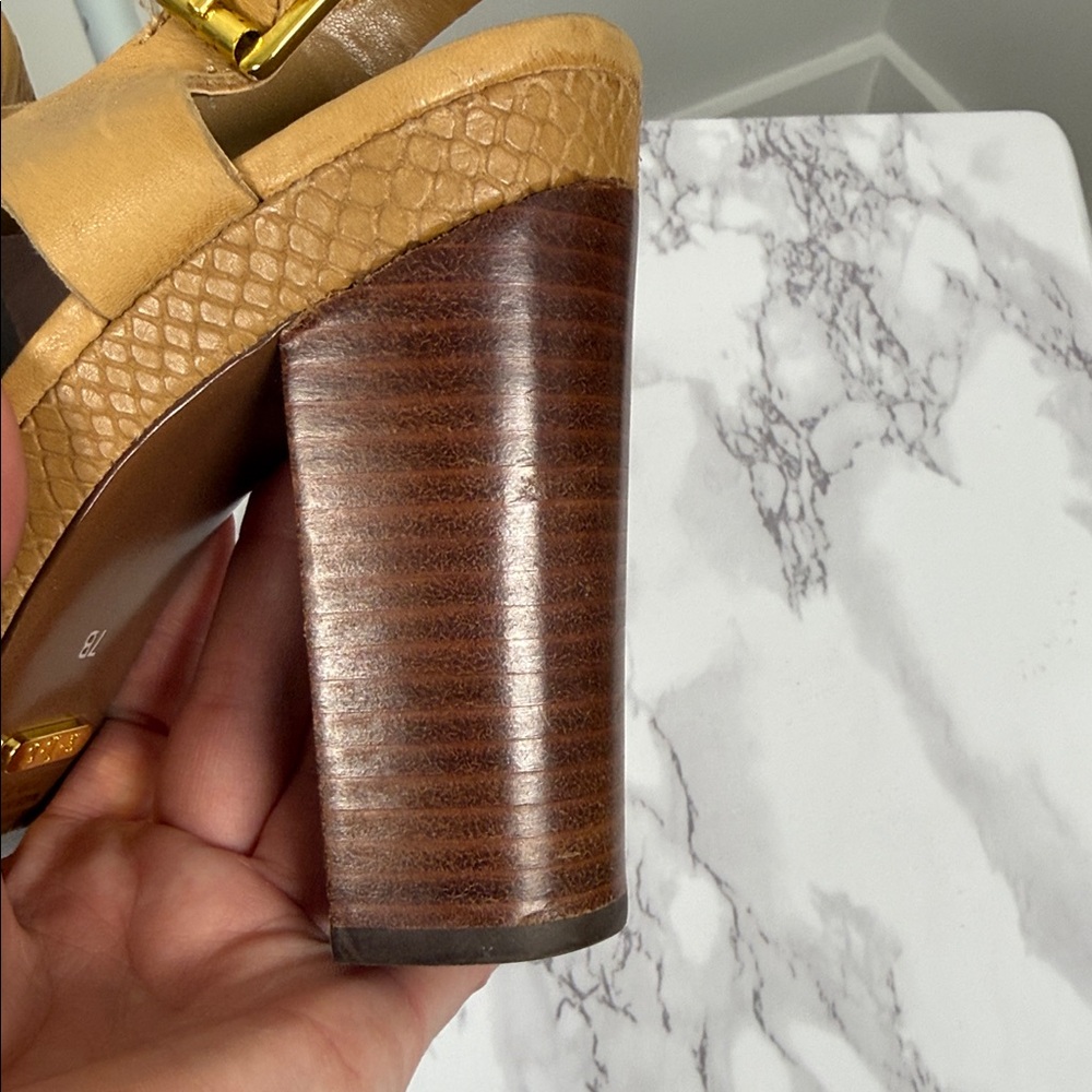 Lauren Ralph Lauren Elegant Tan Women's Sandals - Picture 7 of 12